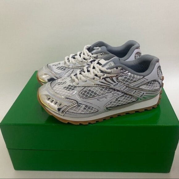 Bottega Veneta Shoes - Silver Orbit Sneakers, Bottega Veneta